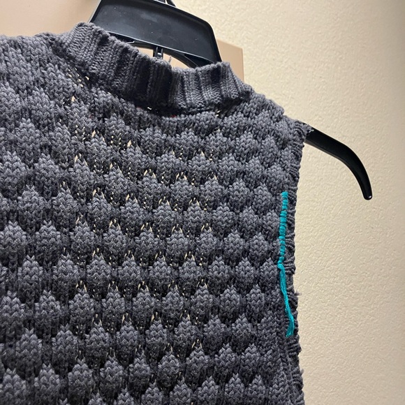 Project e Vintage Medium dark gray long sweater vest. - Picture 3 of 6